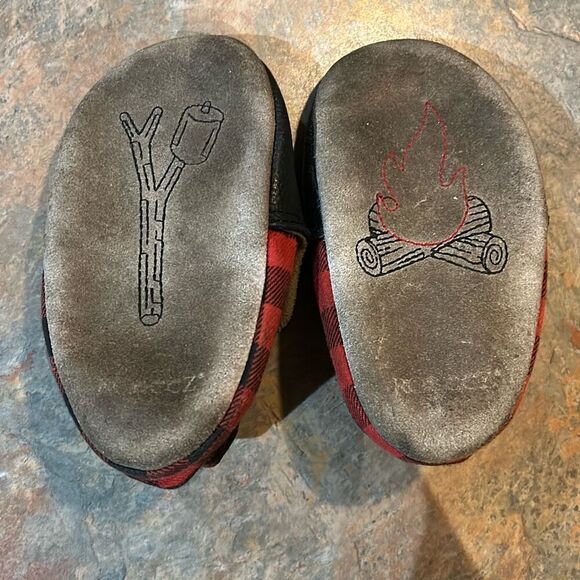 Robeez Buffalo Plaid Black 18-24 mo Baby Booties - Picture 2 of 5
